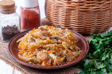 Fried Peking Cabbage with Vegetables and Sesame