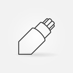 Optical Fiber Breakout Cable vector icon or symbol in thin line style