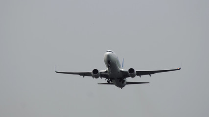 Commercial airplane takeoff