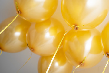 bunch of yellow balloons - Powered by Adobe