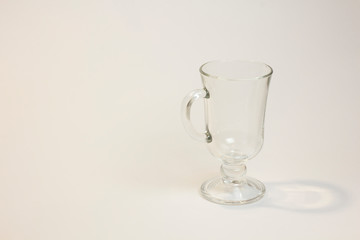 empty glass for mulled wine