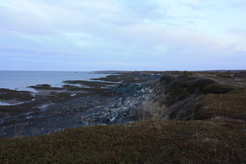 Steep coast of the North sea.