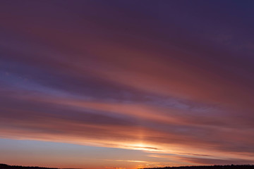 Obraz premium sunset sky shot on March 12, 2019 in Cheboksary, Russia