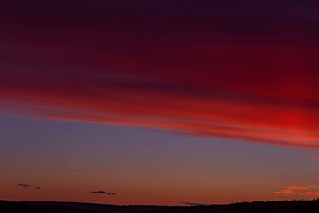 sunset sky shot on March 12, 2019 in Cheboksary, Russia