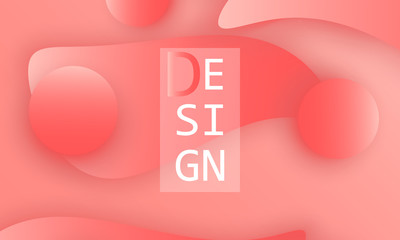 Coral color abstract background. Vector.