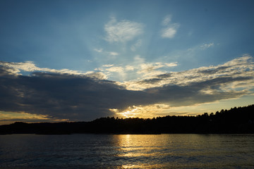 Sonnenuntergang in Südnorwegen