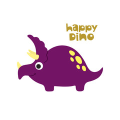 Vector doodle of cute dinosaur