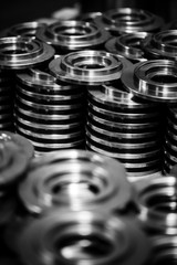 Metal products made by casting techniques closeup