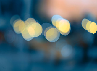 Abstract city light blur blinking background. Soft focus.