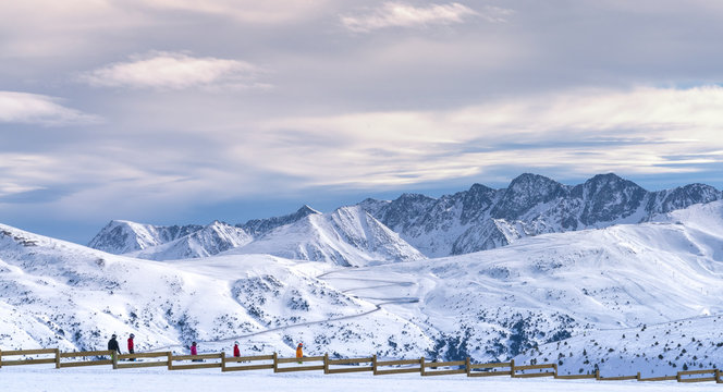 Snowy Mountains in Andorra