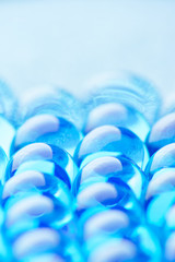 blue hydrogel balls