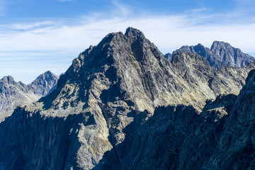 A beautiful view of the Velky Ganek. High Tatras. Slovakia. - obrazy, fototapety, plakaty