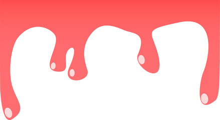 Living coral, color of the year 2019, paint color dripping vector background