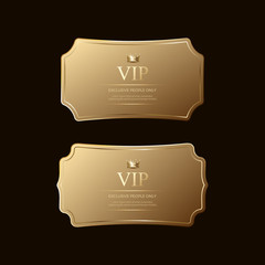 골드 라벨 템플릿, 럭셔리 골드 배지 & 프리미엄 라벨 벡터