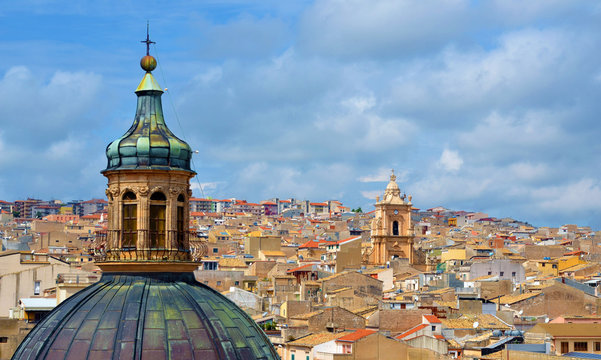 panorama of Ragusa Sicily Italy