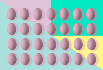 pastel colored painted eggs