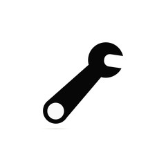 wrench icon. Editable vector .