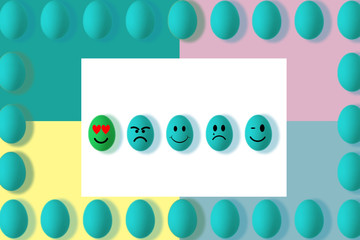 pastel colored painted eggs