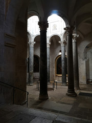 Decoration inside of  Aix Cathedral (French: Cathédrale Saint-Sauveur d'Aix-en-Provence) in Aix-en-Provence. Aix Cathedral was Built and re-built from the 12th until the 19th century.