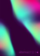 Hologram fluid shape abstract vector  template