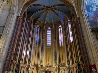Decoration inside of  Aix Cathedral (French: Cathédrale Saint-Sauveur d'Aix-en-Provence) in...