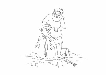 Santa Claus on the Beach