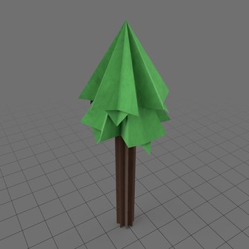 Origami pine tree