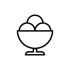 ice cream cup line icon