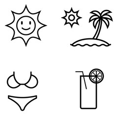 set of summer icon  