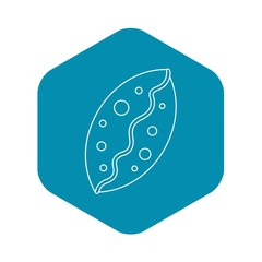 Small pie icon. Outline illustration of small pie vector icon for web