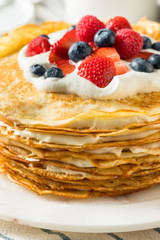 Sweet Homemade Layed Crepe Cake