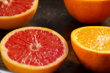 grapefruit on a white background