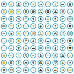 100 gaming award icons set in flat style for any design vector illustration