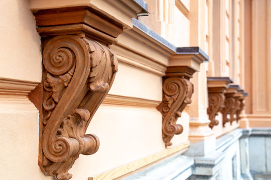 Ornate facade on building in New York City - Powered by Adobe