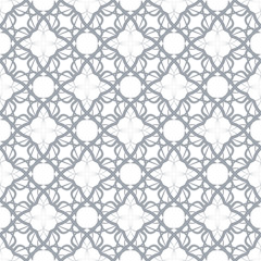 Seamless abstract floral pattern. Geometric flower ornament. 