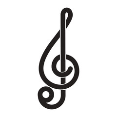 Music notes, song, melody or tune. shape icon - Vector