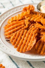 Homemade Sweet Potatoe Waffle Fries