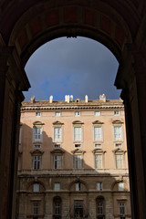 Obraz premium Caserta, Italy. 10/27/2018 Access gates to the courtyards of the Royal Palace of Caserta (Italy).