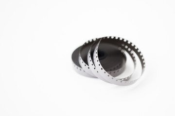 Film footage on the white ground