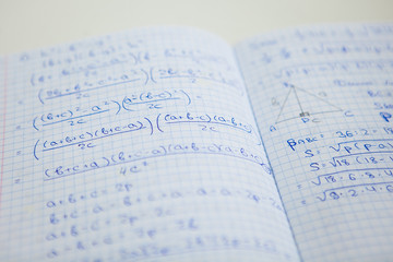 Fototapeta premium Math equations in the notebook