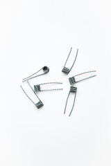 Coils on the white ground