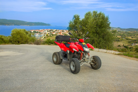 Quad bike ATV on the island