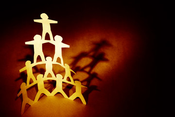 Human team pyramid
