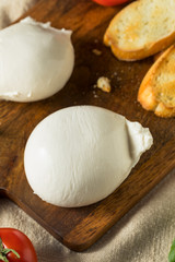 Homemade White Italian Burrata Cheese