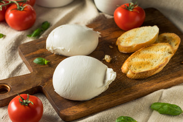Homemade White Italian Burrata Cheese