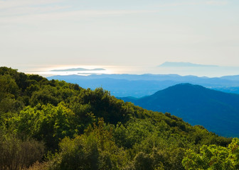 View to the blue valley
