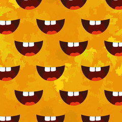 mouth with teeth and tongue to fools day