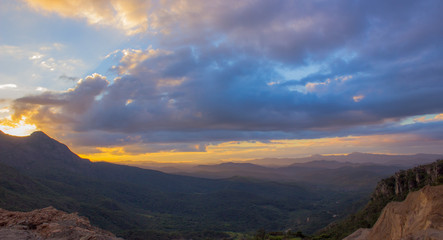 Fototapeta premium sunset in the mountains