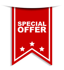 red vector banner special offer