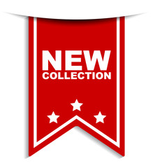 red vector banner new collection